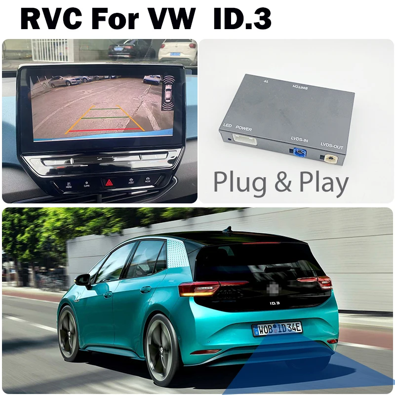Rückfahrkamera für VW ID3 ID. 3 OEM-Bildschirm 2020 2021 2022 2023 2024 2025 mit original Dynamic Traject Plug & Play Image