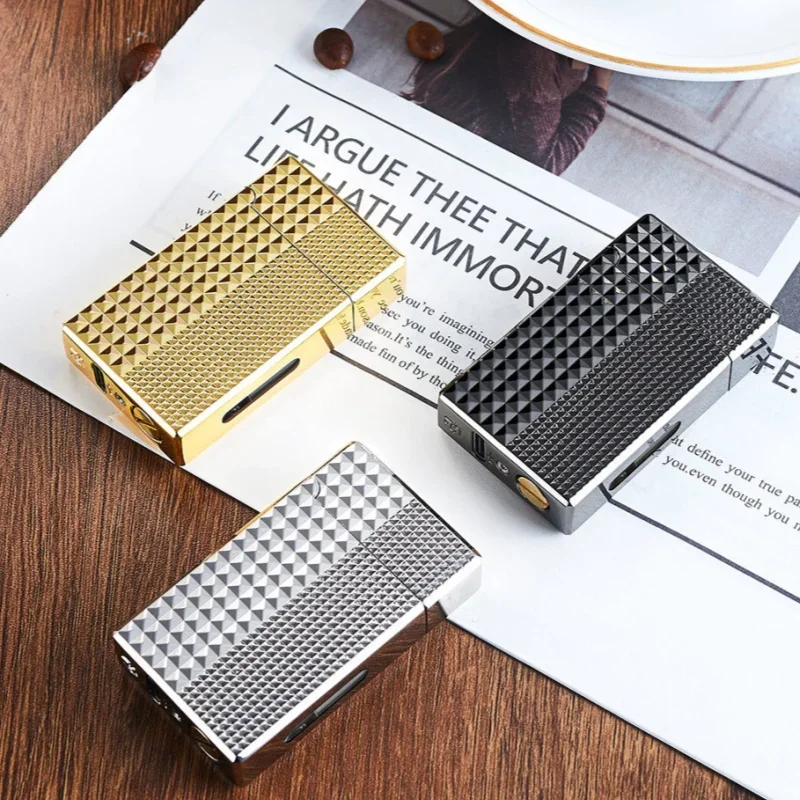 2026 Smart Voice Control Feuerzeug - Hybrid Öl-/Elektrosystem mit 4 Zündmodi, Windfestes Tech-Gadget für Outdoor/Camping Image