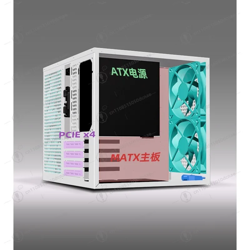 Sagittarius 8-Position-NAS-Gehäuse, MATX-Mainboard, ATX-Netzteil mit SATA-Backplane, PCIe-Heimdatenspeicher in voller Höhe Image