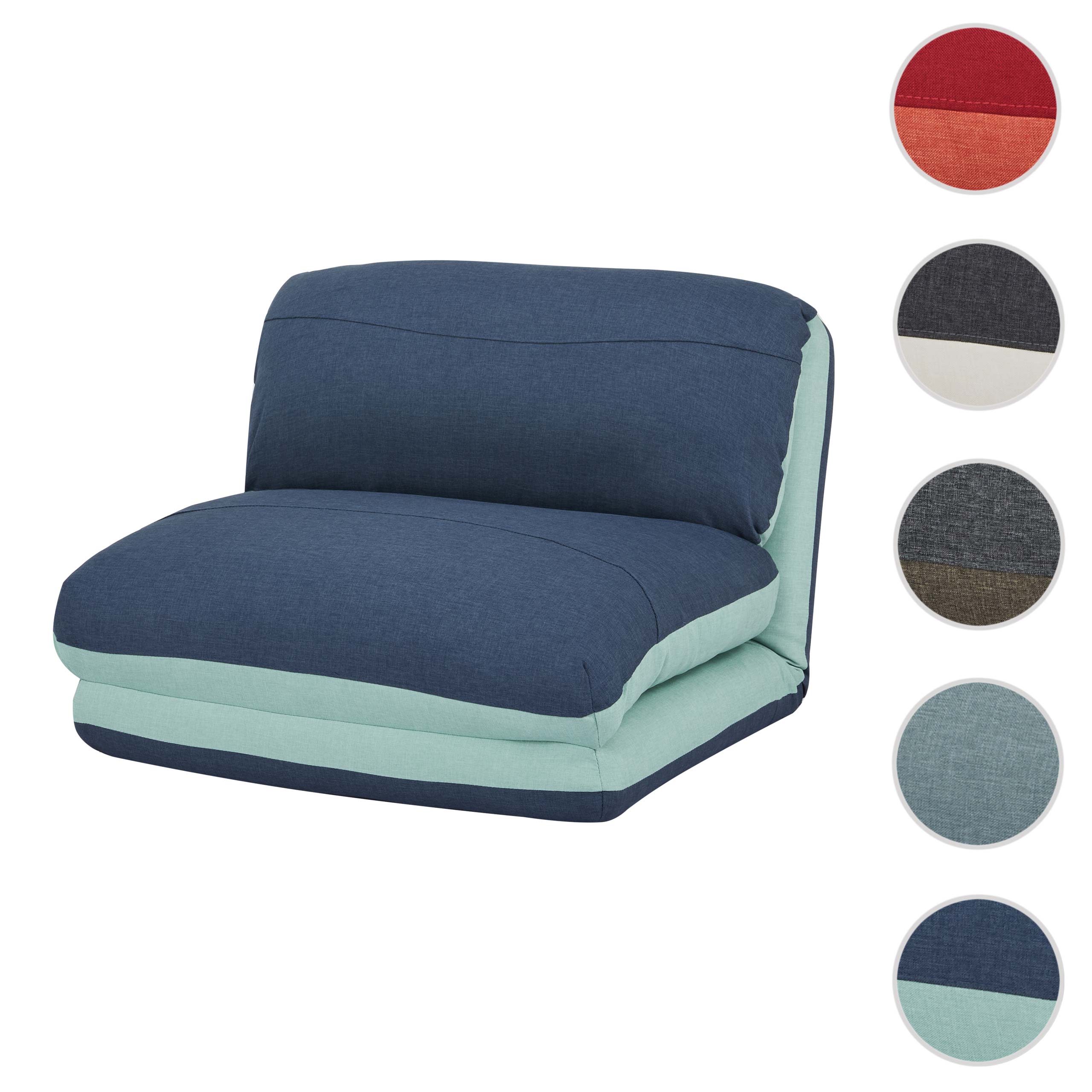 Schlafsessel HWC-E68, Schlafsofa Funktionssessel Klappsessel Relaxsessel, Stoff/Textil ~ bordeaux Image