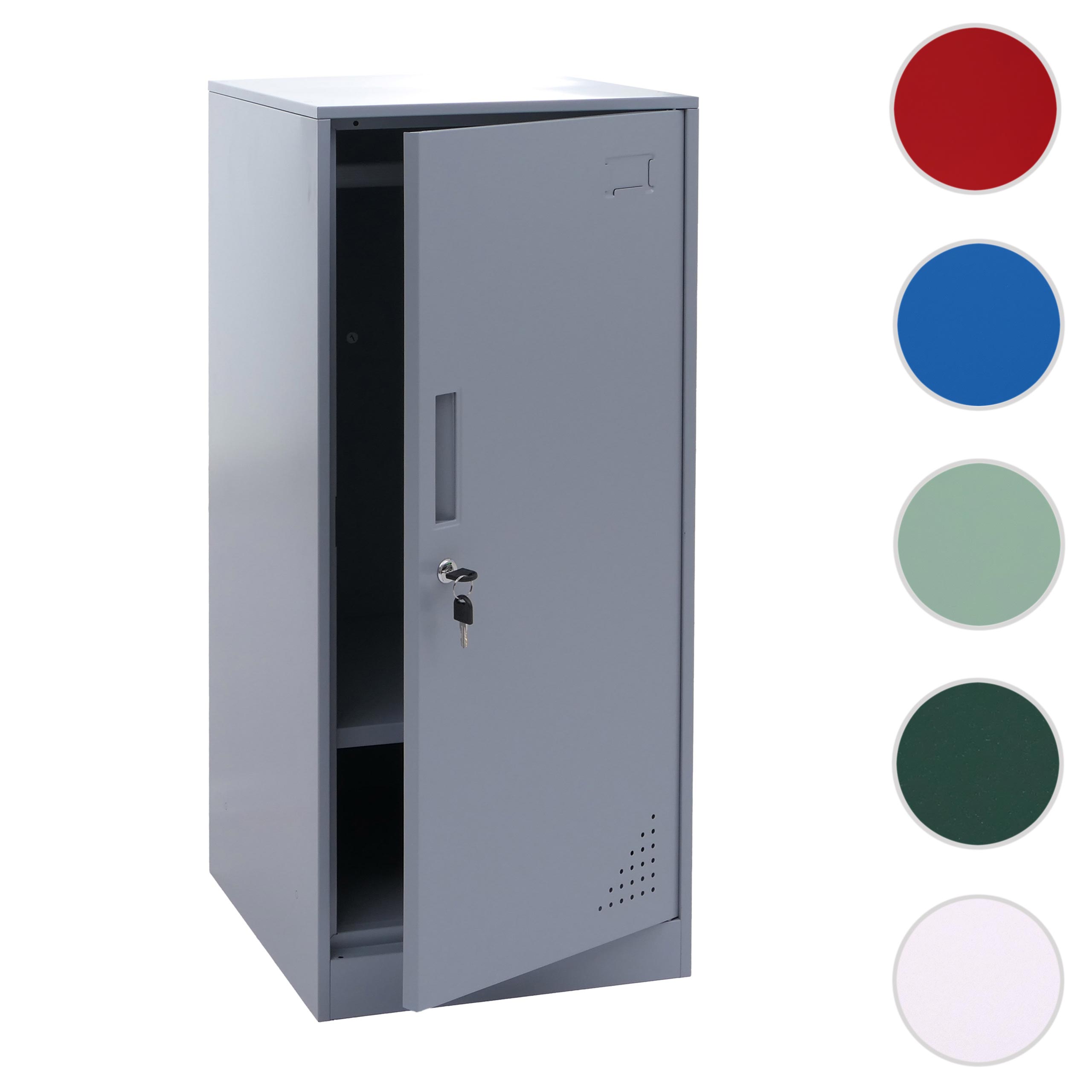 Spind HWC-P63, Schließfach Wertfachschrank Schließfachschrank Tür Kleiderstange, 90x38x45cm Stahl ~ grün Image