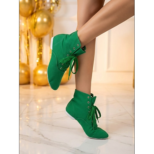 Tanzschuhe für Mädchen und Damen mit Schnürung – bequeme Tanzsneaker für Kinder, ideal für Training und Proben Image
