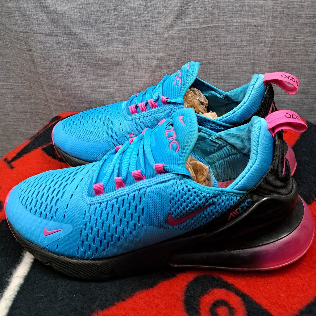 Nike Shoes | %Size 10 Nike Air Max 270 Shoes Men Blue Pink Black Bv6078-400 Sneakers 2018 A8 | Color: Blue/Pink | Size: 10