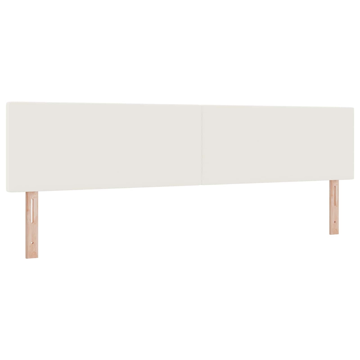 vidaXL LED Kopfteil mit LED-Lichtleisten Creme 200 cm Polyester Image