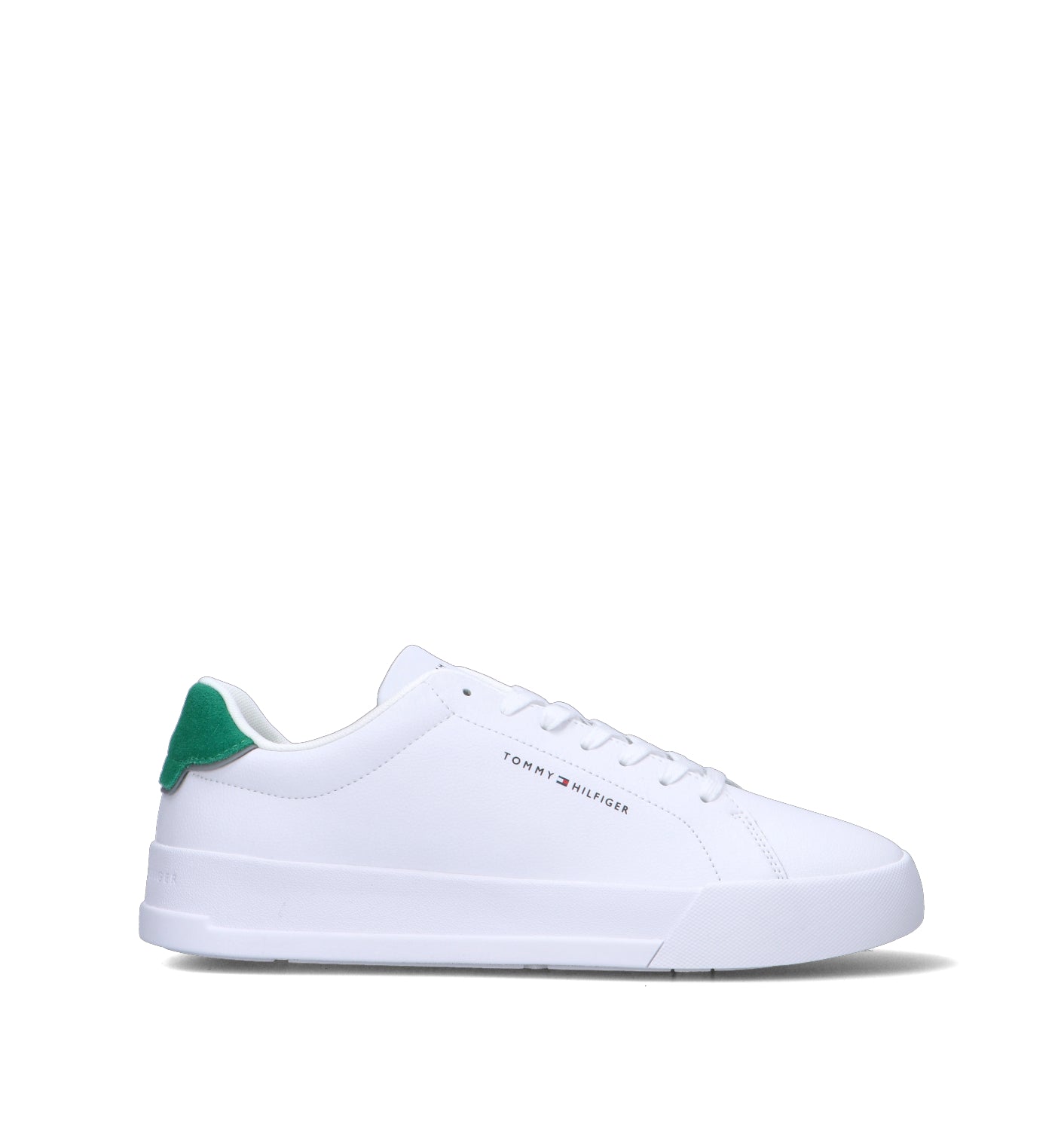 TOMMY HILFIGER Sneaker uomo bianca/verde in pelle