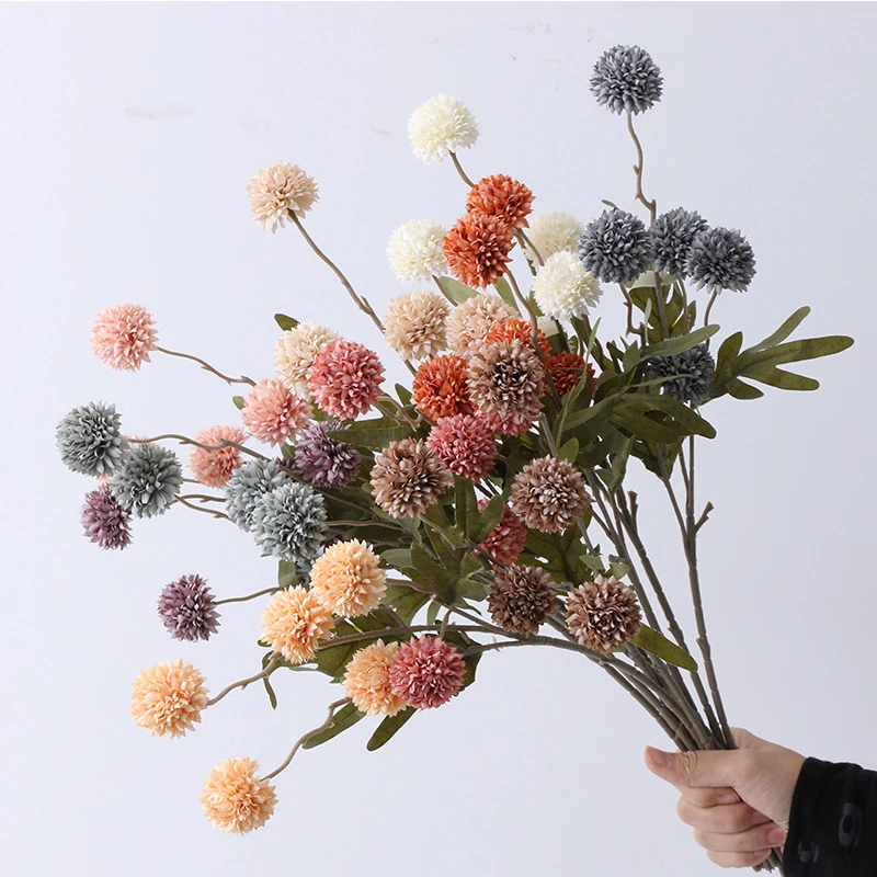 Artificiale 5 teste dente di leone casa matrimonio soggiorno decorazione fiore di simulazione mini fiore dente di leone vaso da tavolo fiore