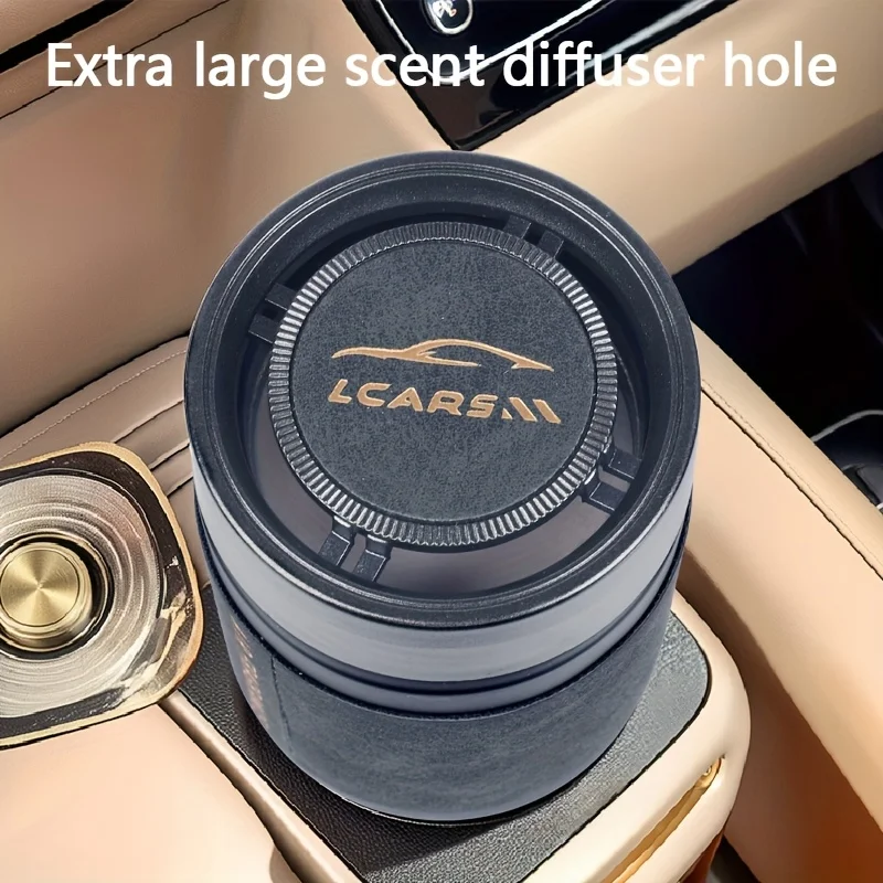Lcars Luxuriöses Auto-Duftgel mit Großer Kapazität, Doppelnutzung für Auto und Zuhause, Langanhaltender Leichter Duft, Hochwertiger Business-Stil für Wildleder, Auto-Lufterfrischer, Image