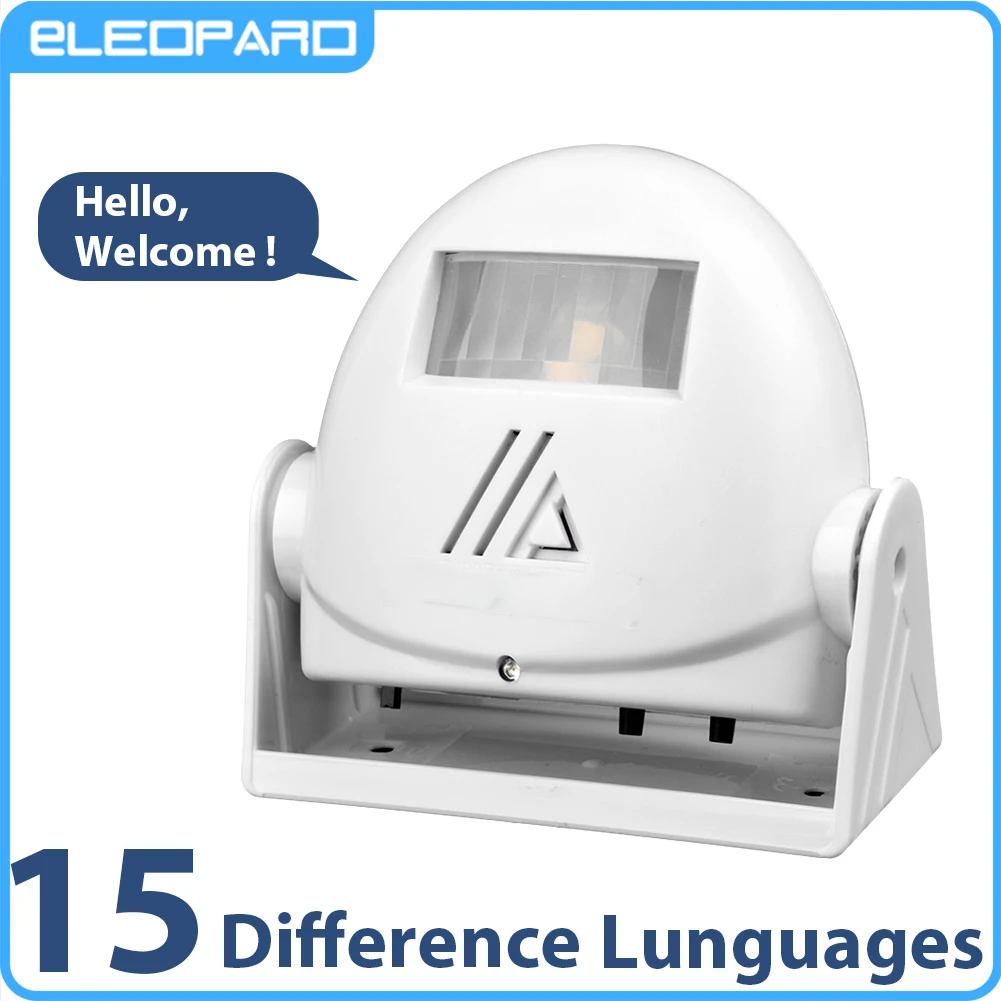 Eleopard drahtloser Gast Willkommen Glockenspiel Alarm Türklingel Pir Bewegungs sensor für Laden eingang Sicherheits schutz Alarm Türklingel Image