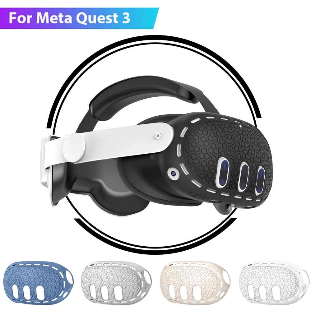 Schutzabdeckung für Meta Quest 3-Brille, kratzfeste Schale, Ersatz-Silikon-Schutzhülle für Meta Quest 3-Zubehör Image