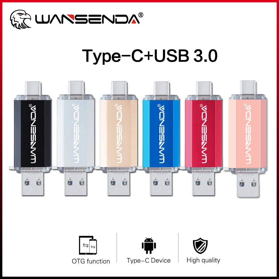 Hotsale WANSENDA OTG USB-Stick Typ C Pen Drive 512 GB 256 GB 128 GB 64 GB 32 GB 16 GB USB-Stick 3.0 Pendrive für Typ-C-Gerät Image