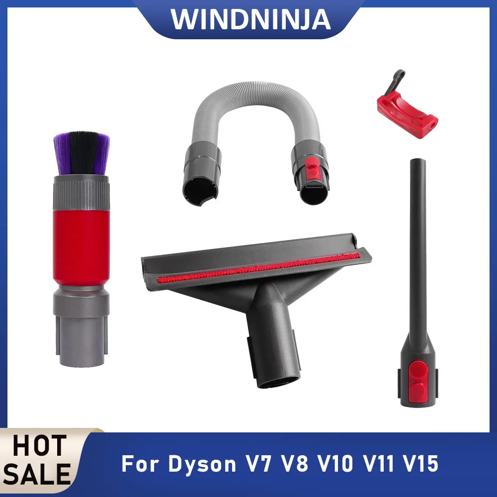 Für Dyson V7 V8 V10 V11 V15 Staubbürste Flexibler Verlängerungsschlauch Weiche Borsten Selbstreinigende Staubsauger-Zubehörteile Image