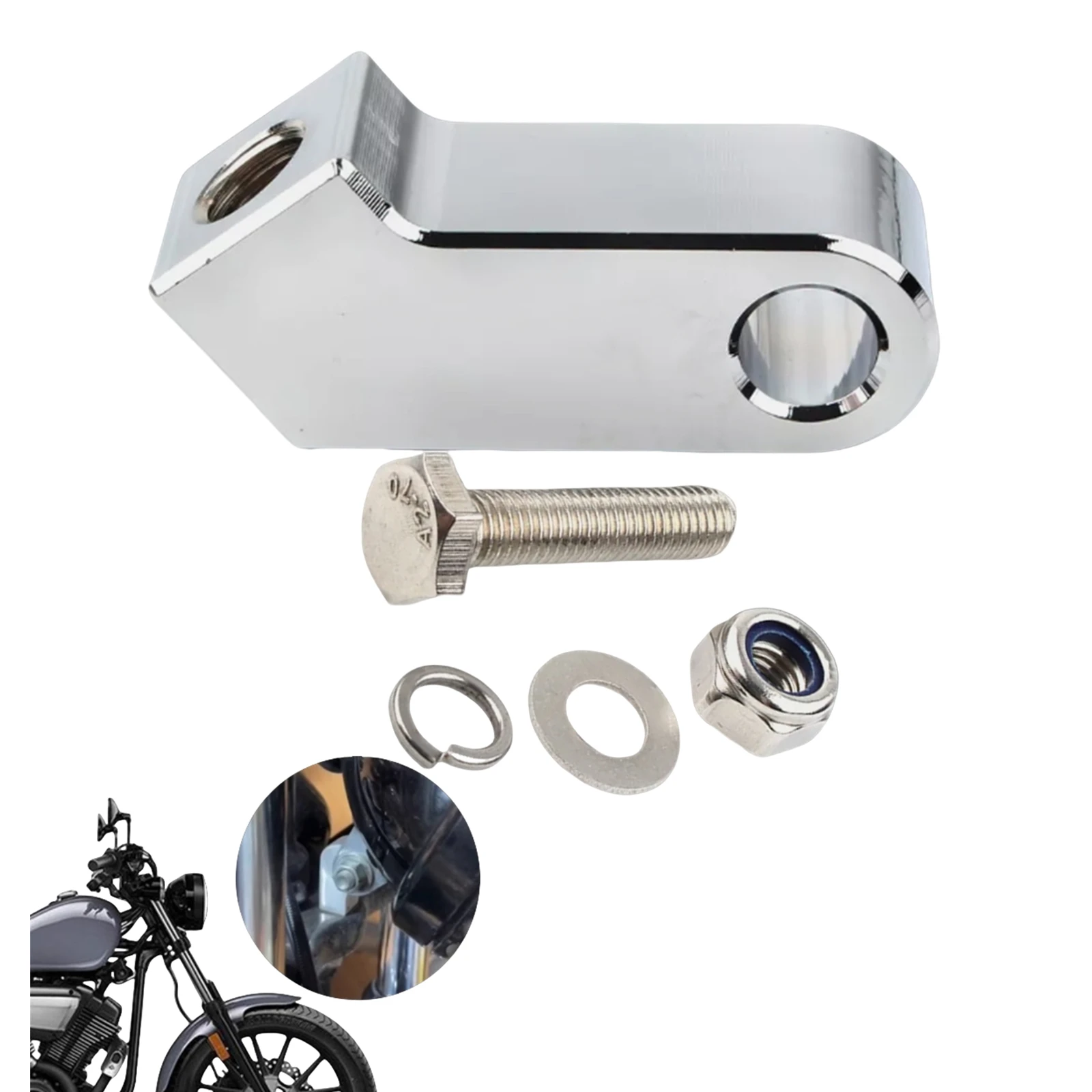 Motorrad Scheinwerfer Scheinwerfer Kopf Licht Halterung Verlängerung Montage Halterung Block Für Harley Softail Dyna Breakout FXST w/3/4 "I.D Image