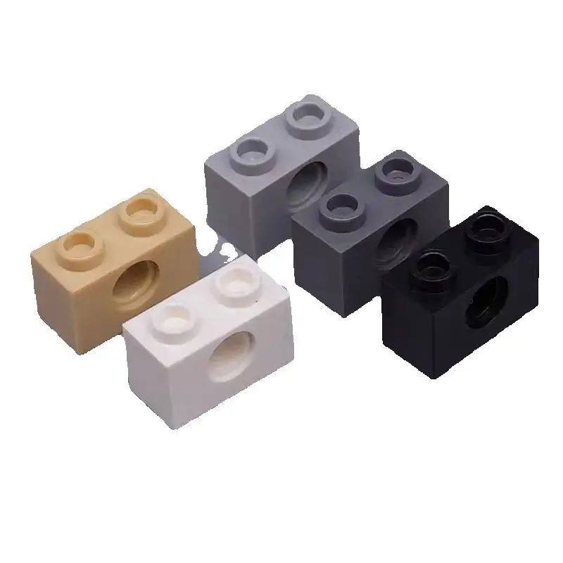 10 Stück Moc-Bausteinteile, kompatibel mit 3700 1 x 2 perforierten Diy-Partikeln, pädagogisches kreatives Kinderspielzeug Image