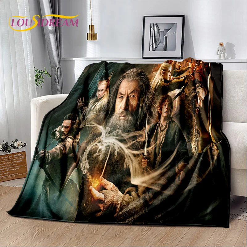 Film L-Lord of The Rings H-Hobbit Weiche Plüschdecke, Flanelldecke, Überwurfdecke für Wohnzimmer, Schlafzimmer, Bett, Sofabezug, Kind Image