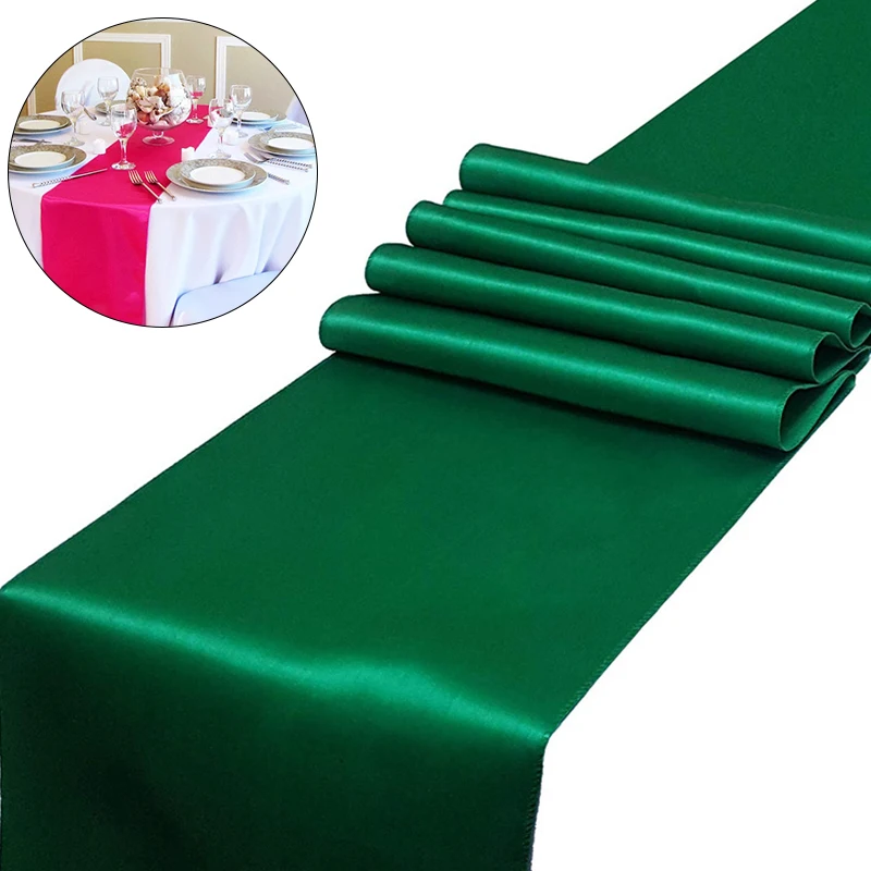 1 stücke Einfarbig Satin Tisch Läufer Elegante Tisch Abdeckung Für Home Hochzeit Bankett Festival Party Catering Hotel Tisch Dekoration