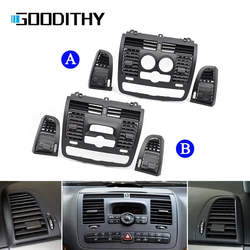 Dash Center Air Vent Äußere Abdeckung Links Rechts AC Vent Panel Für Benz Vito Viano W636 W639 2004 2005 2006 2007 2008 2009 2010-2015 Image