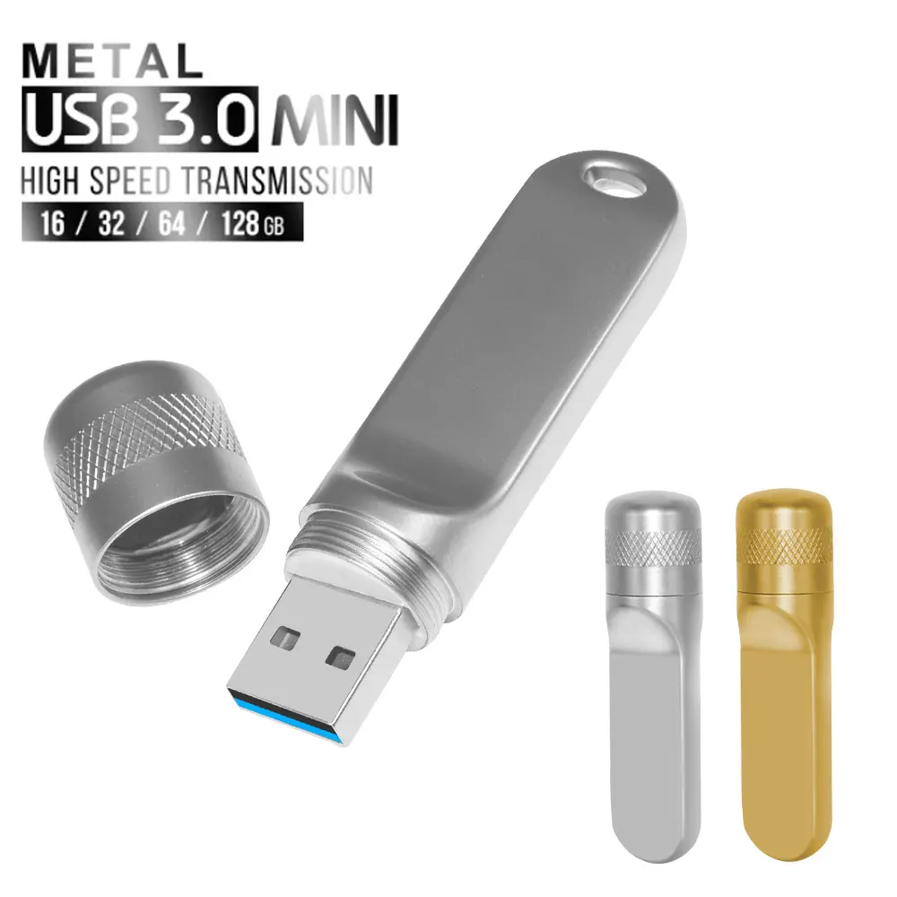 NEUES USB-Flash-Laufwerk 3.0 128 GB 64 GB 32 GB 16 GB 8 GB Metall-Stick USB-Stick-Stick High Speed 64 GB 128 GB Image
