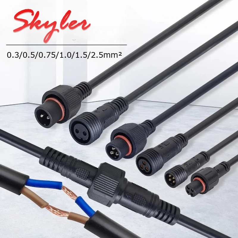 IP67 M16 2 3 4 5 Pin Stecker-Buchse-Verbinder Docking-Stecker Wasserdichter LED-Kabelverbinder Lichtsensor-Anschluss Auto-Schnellverbindung Image