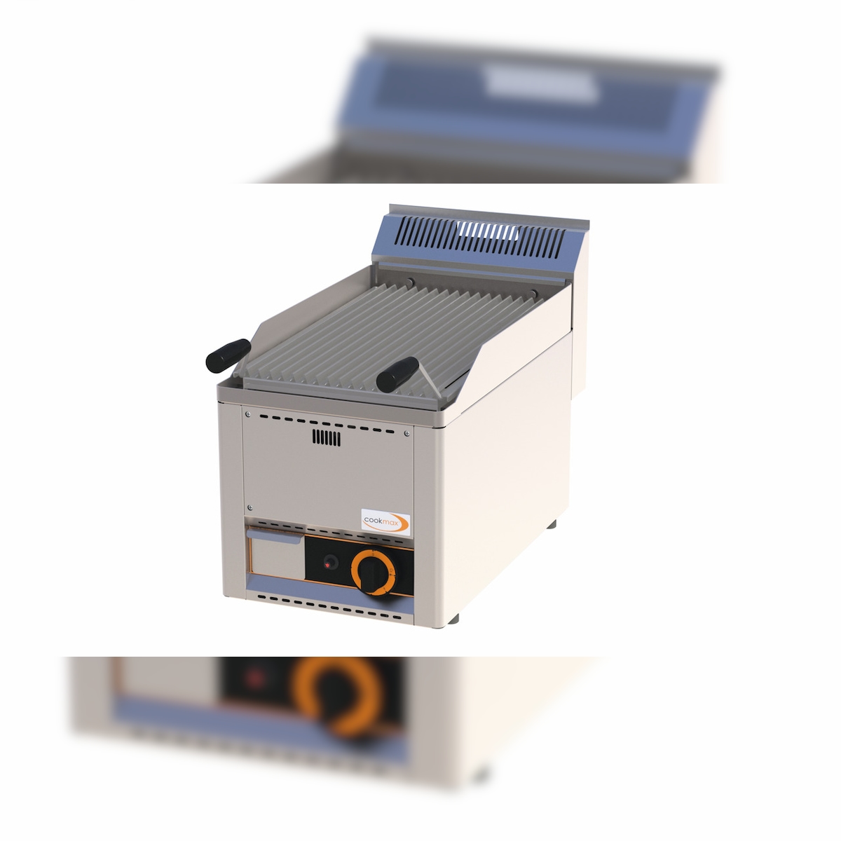 Gas-Lavasteingrill, mit 1 V-Rost für Fleisch Image