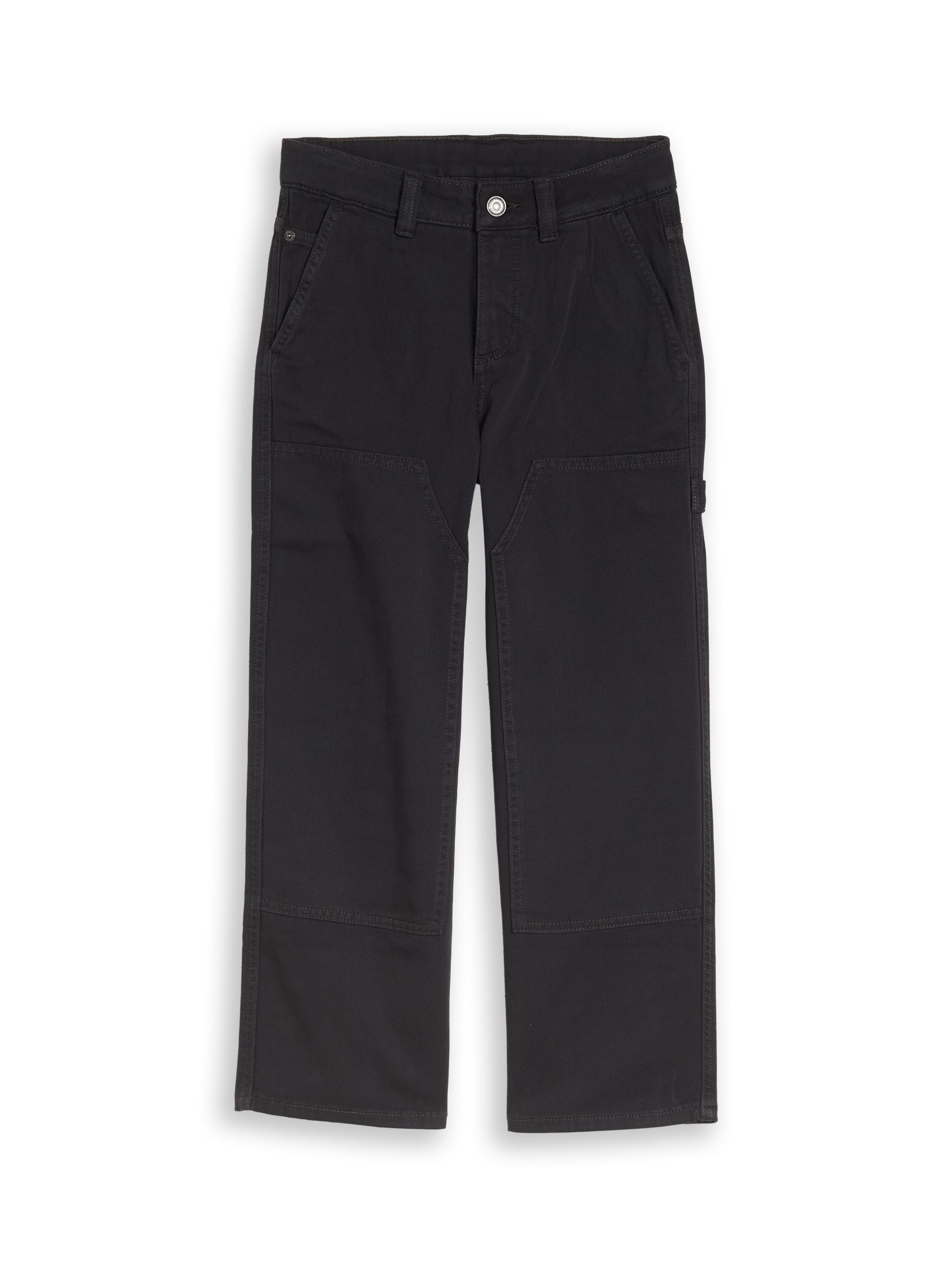 5-Pocket-Hose TOM TAILOR, Jungen, Gr. 170, N-Gr, coal grau, Denim/Jeans, Obermaterial: 100% Baumwolle. Futter: 100% Baumwolle, unifarben, weit lang, Hosen 5-Pocket-Hose, im Five-Pocket Style