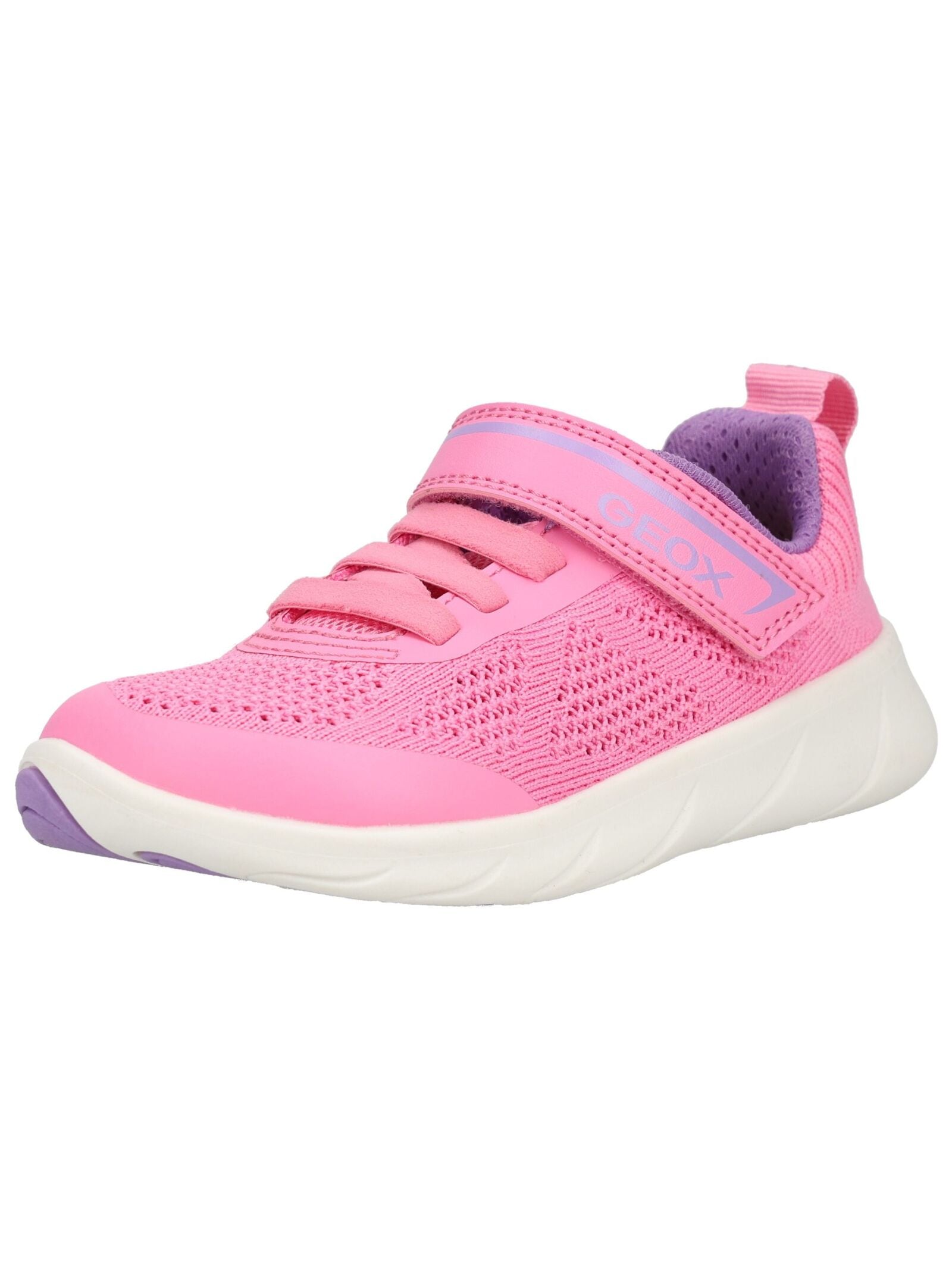 Sneaker GEOX "Geox Sneaker Lederimitat/Textil", Damen, Gr. 29, pink, violett, Schuhe Sneaker