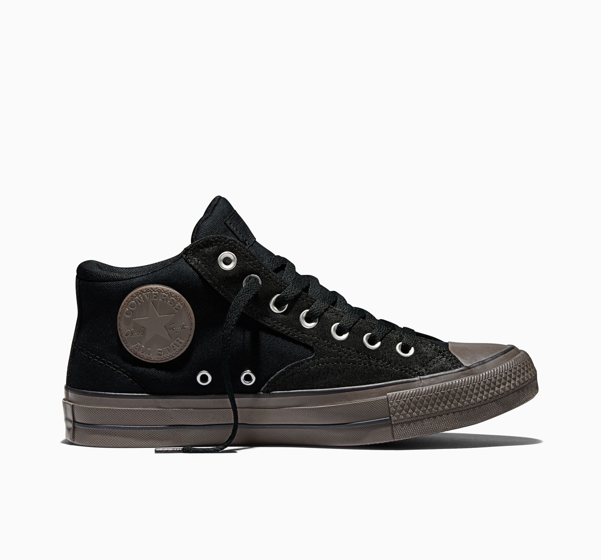 Sneaker CONVERSE "CHUCK TAYLOR ALL STAR MALDEN STREE", Herren, Gr. 44, schwarz, braun, total eclipse, Leder, Textil, Schuhe Sneaker