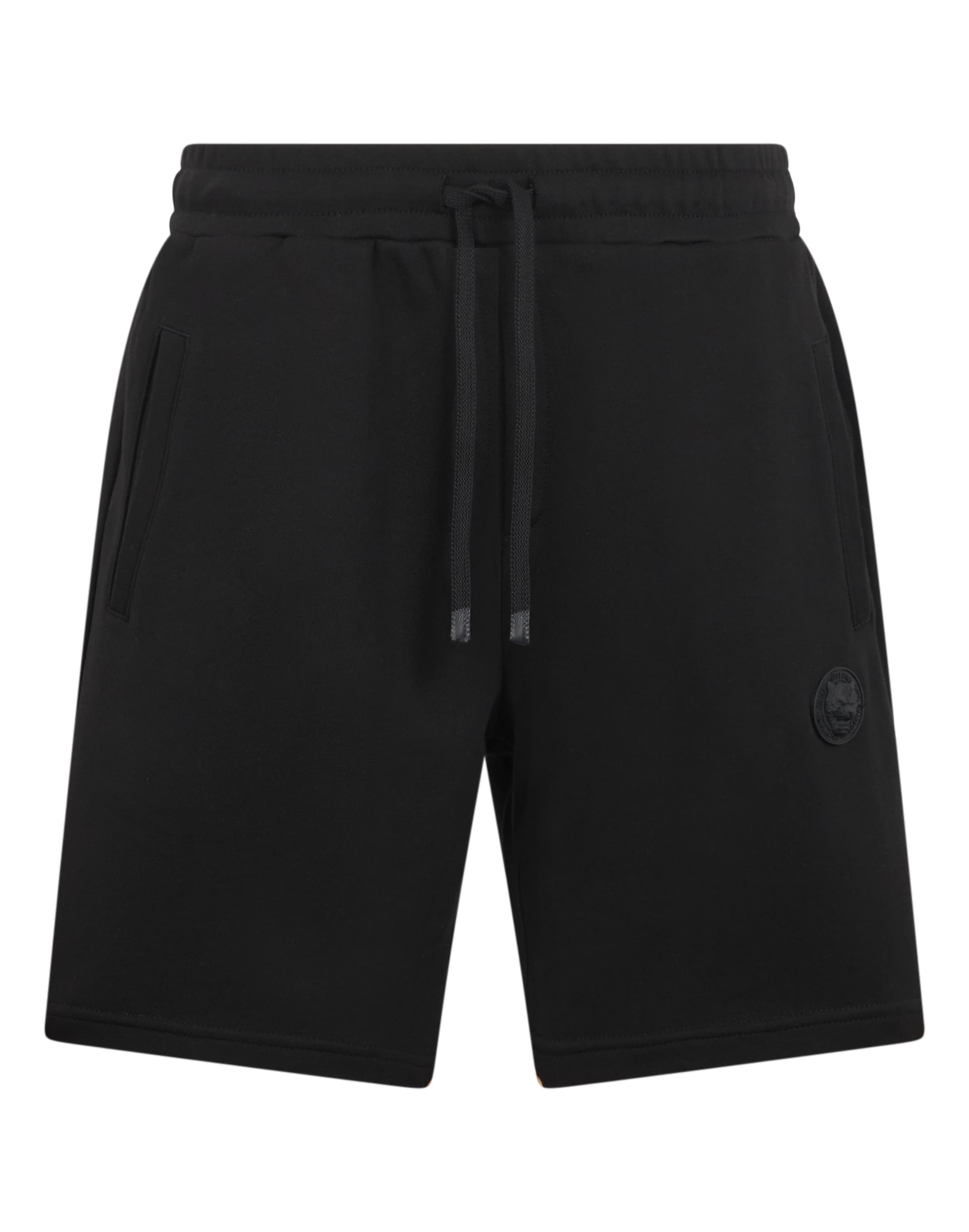 Shorts PLEIN SPORT "Fleece Shorts 3D Tiger", Herren, Gr. M, US-Größen, 02, schwarz, Obermaterial: 82% Baumwolle, 18% Polyester, Hosen Shorts