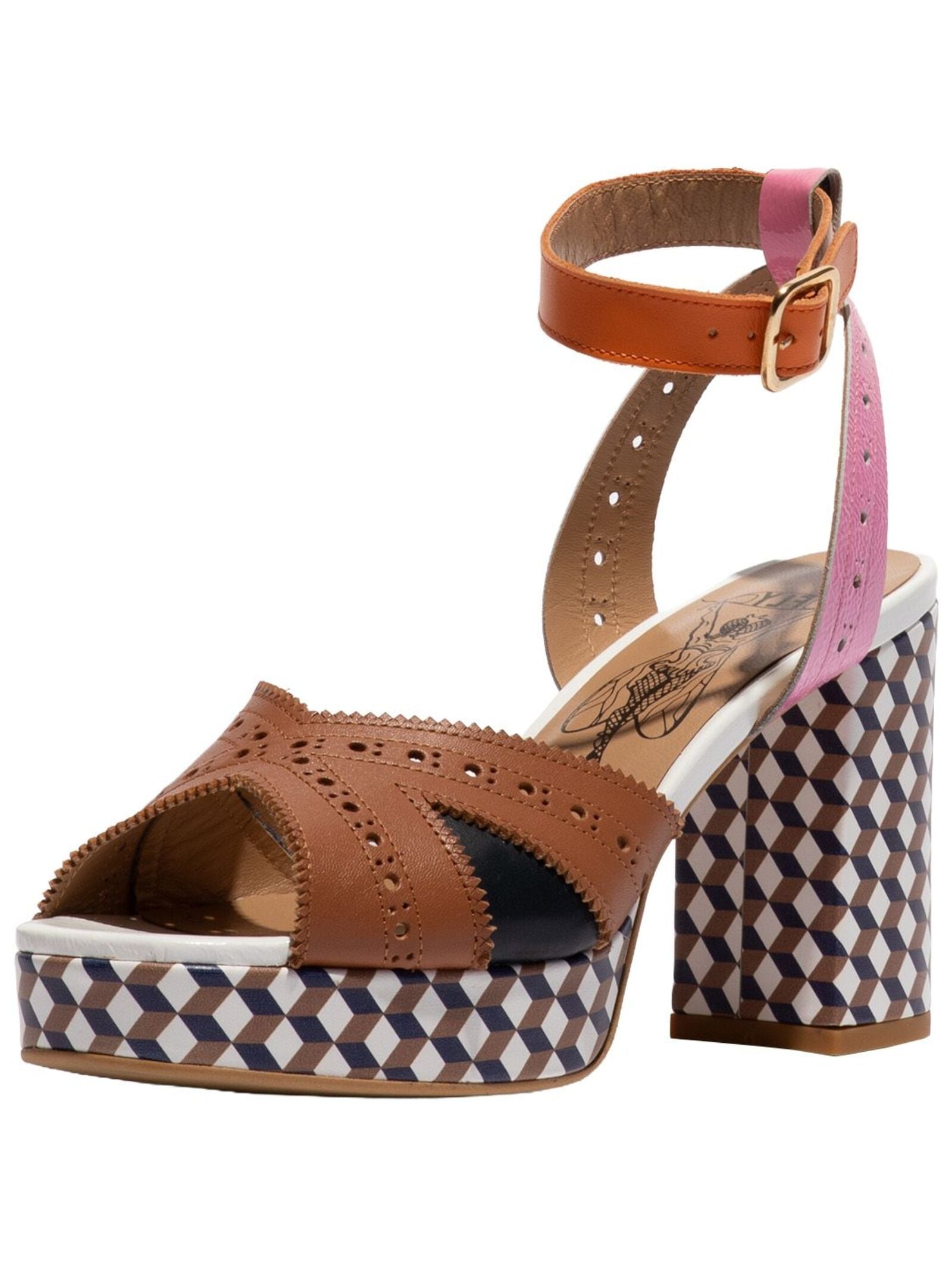 High-Heel-Sandalette FLY LONDON "Fly London Sandalen Leder", Damen, Gr. 37, camel, Schuhe