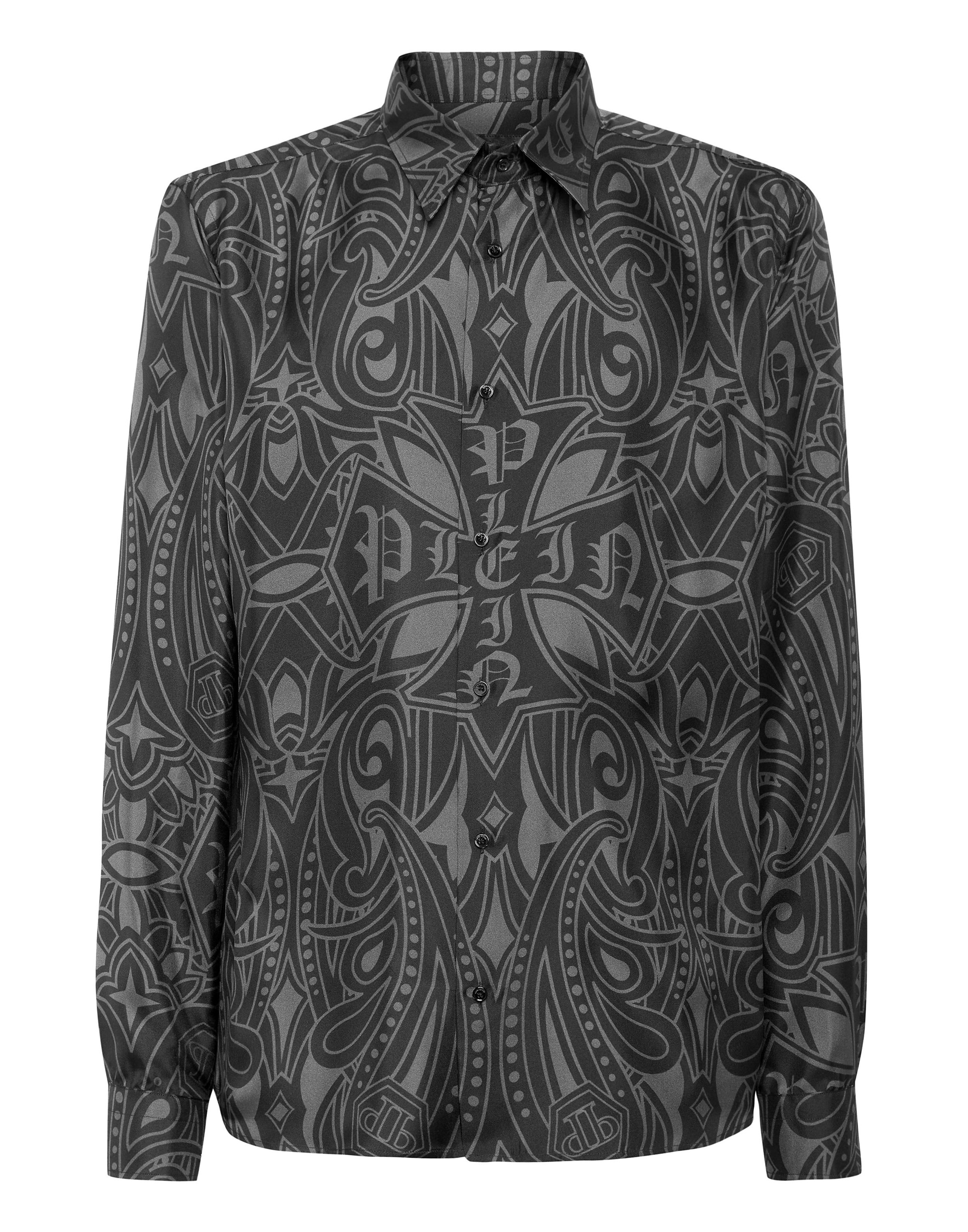 Printed Silk Shirt Gothic Plein M