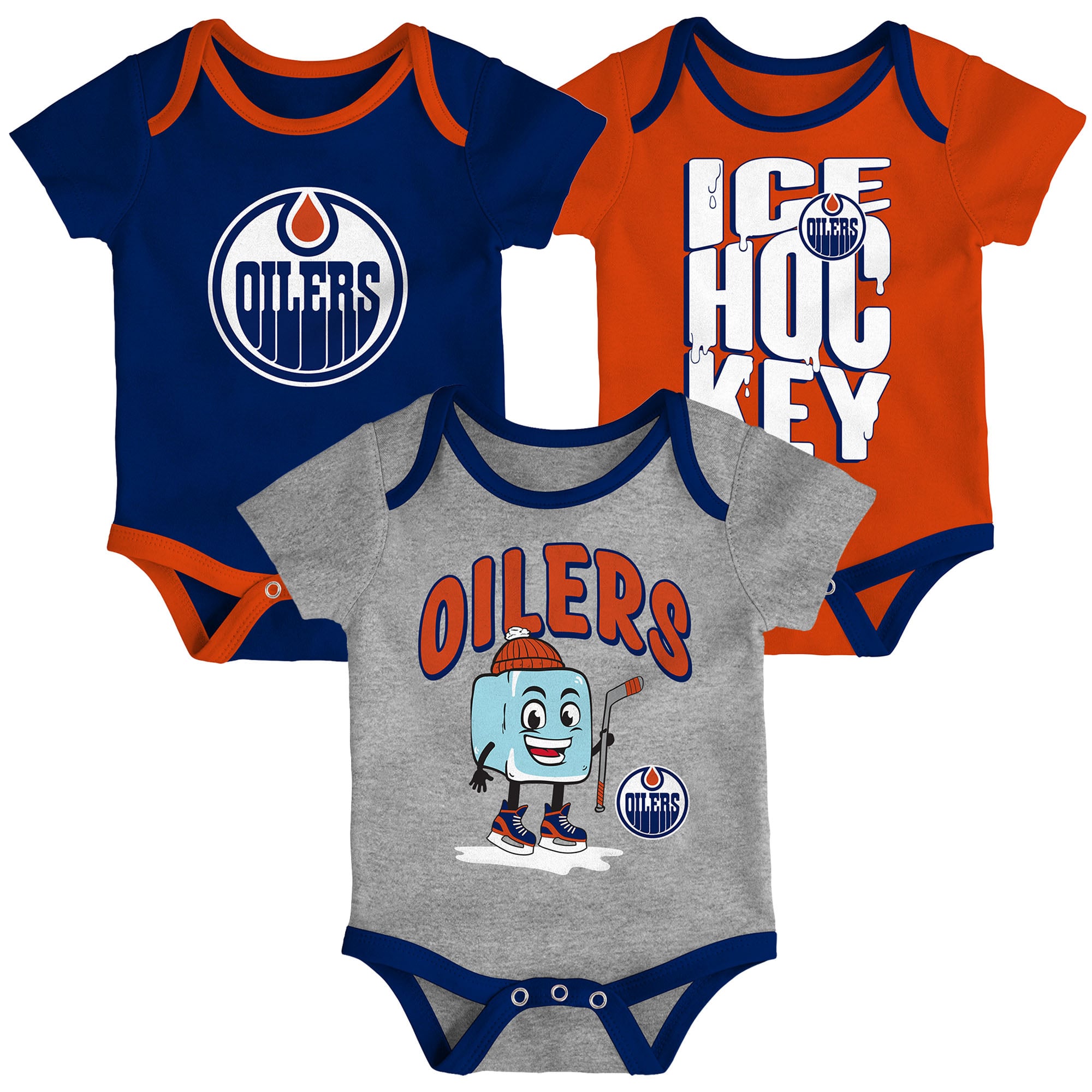 Edmonton Oilers Triple Header 3er-Set Strampler – Kleinkind
