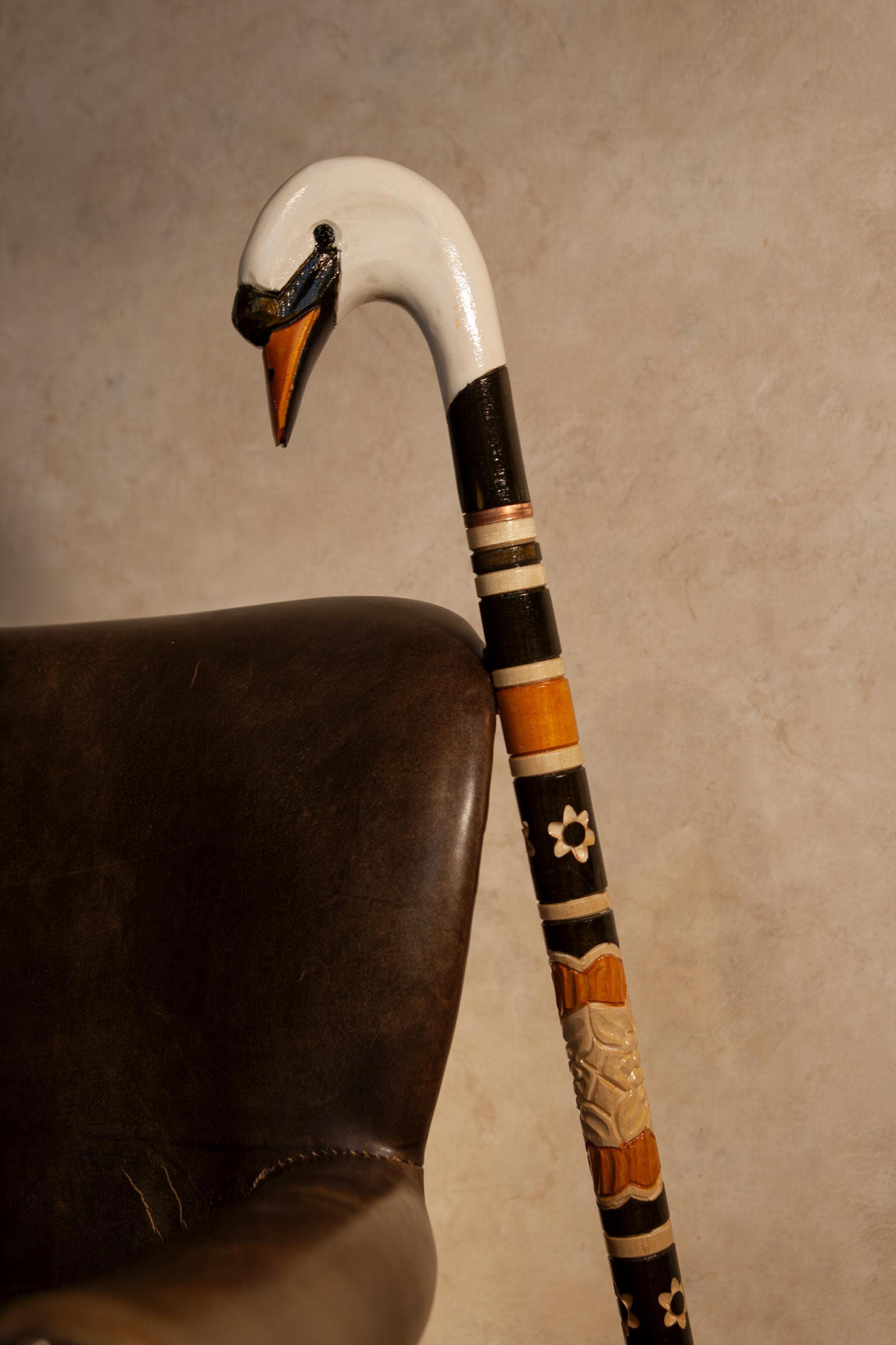 Bastone da passeggio a forma di cigno, bastone fatto a mano, bastone con testa di animale, bastone elegante, bastone da passeggio unico, bastone per u