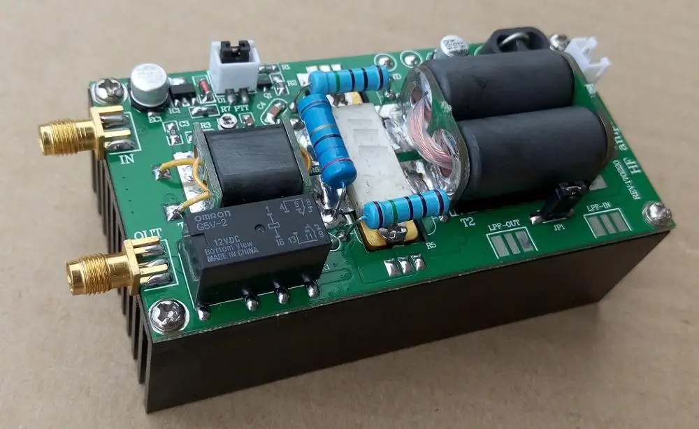 Montiert mit Kühlkörper MINIPA100 1,8–54 MHz 100 W SSB linearer HF-Leistungsverstärker für YAESU FT-817 KX3 FT-818 CW AM FM Image