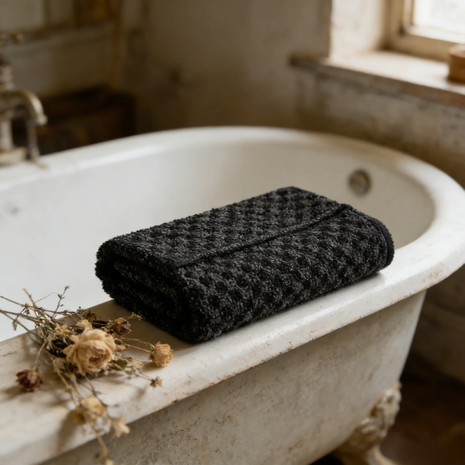 Exfolierendes Duschhandtuch zur Schmutzentfernung, Körperpflege-Set für Professionelle Tiefenreinigung der Haut, Schnell Trocknendes Nylon-Handtuch Image