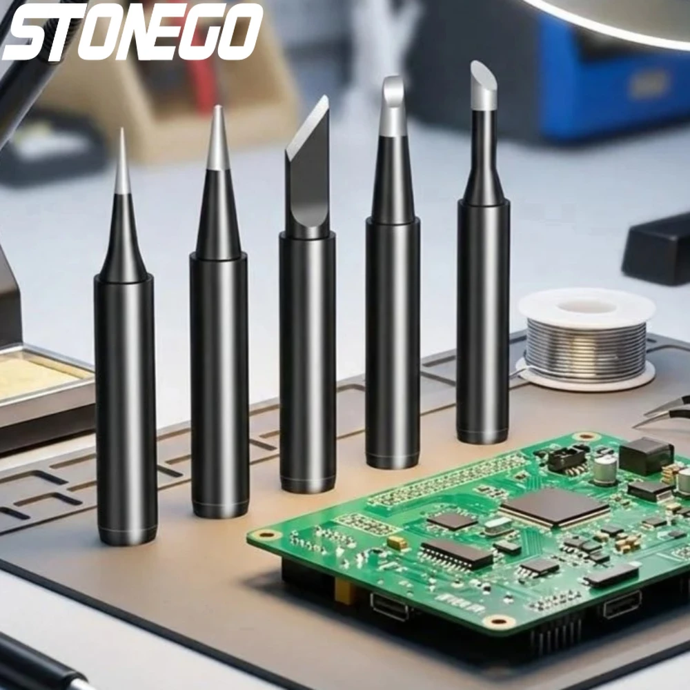 Eisenkopf-Lötspitze mit Schwarzer Legierungsbeschichtung für 900M 936 937 938 969 8586 852D Kompatible Lötwerkzeuge Image