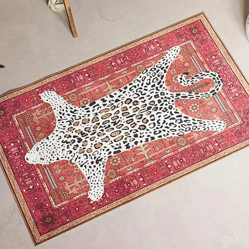 VIKAMA Marokkanischer Bohemian Ethno-Teppich, Rutschfest, Maschinenwaschbar, für Wohnzimmer, Schlafzimmer, Sofa, Bettseite, Heimdekoration Image