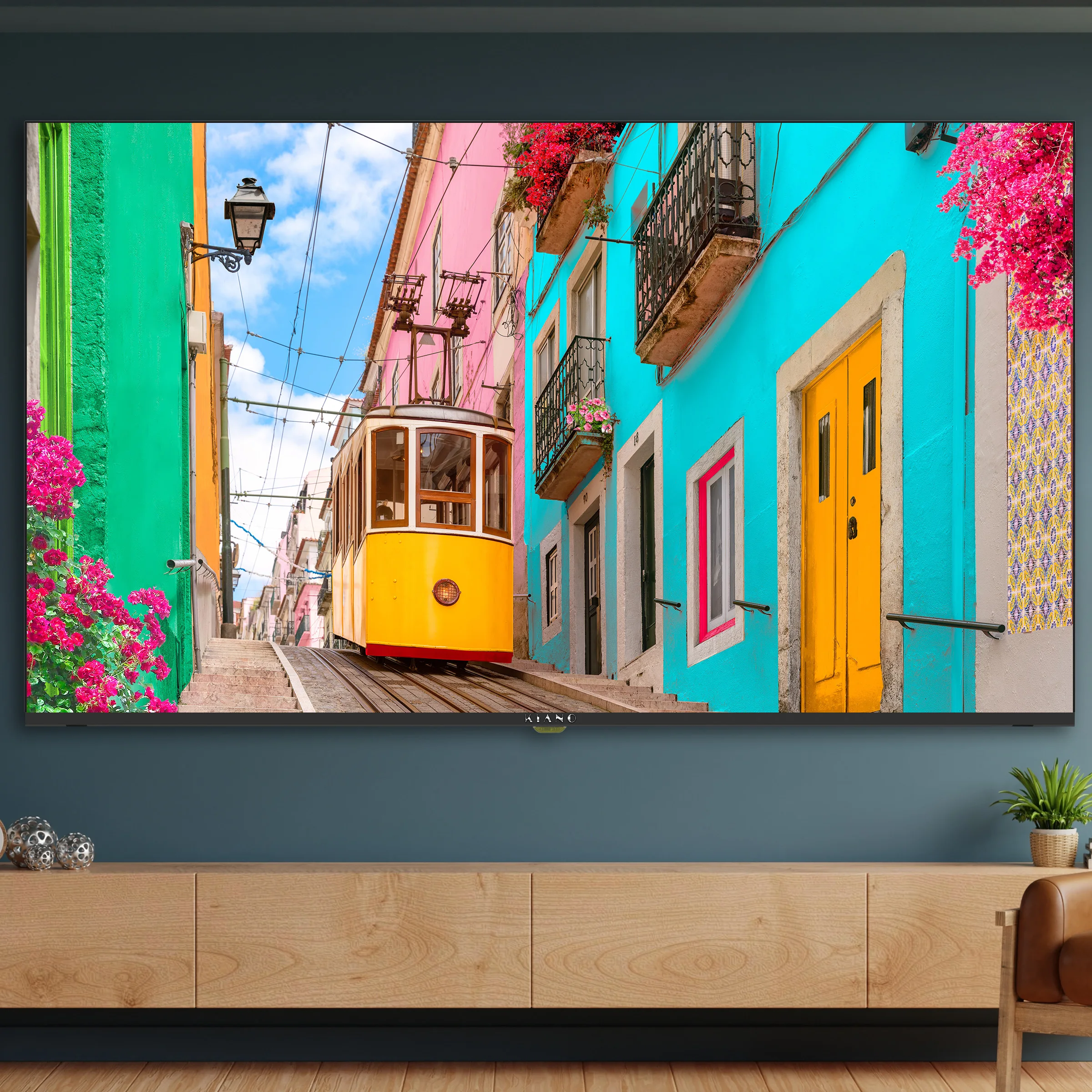 LED-Fernseher Kiano Elegance TV 50 Zoll 4K UHD Smart-TV mit WLAN, Miracast und PVR