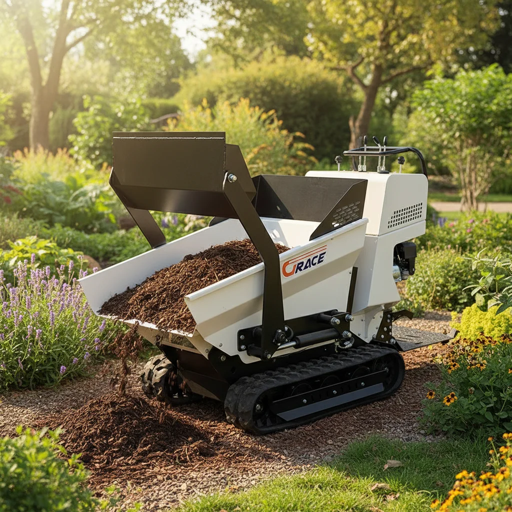 800kg Raupen-Minidumper für Sand und Bauschutt EURO 5 EPA mit Verstellbarer Ladekorbhöhe Großhandel ab Werk Schnelle Lieferung Image