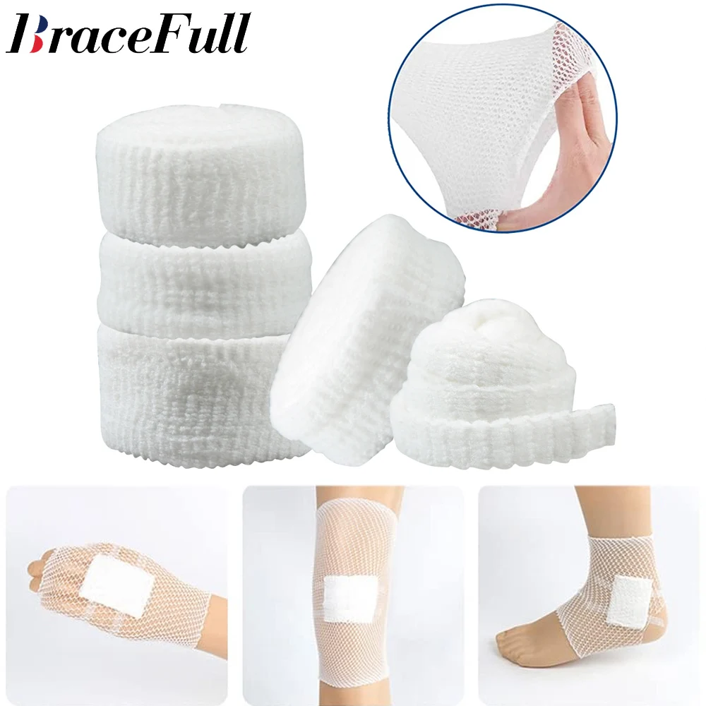 Elastischer Netz verband Schlauch verband Vliesstoff atmungsaktiver Wund verband Stretch verband für Daumen zehen Image