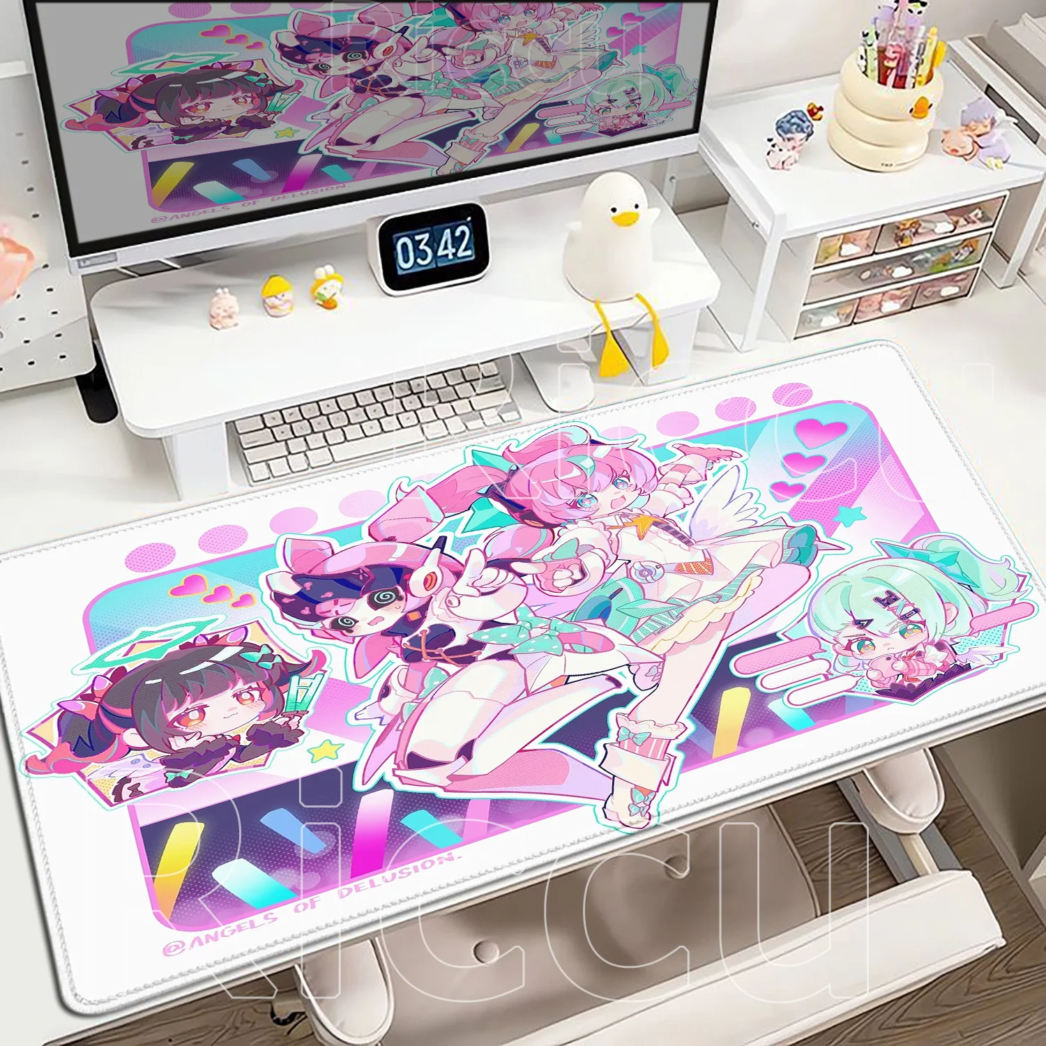 Neue Hübsche Niedliche Zenless Zone Zero Mausmatte Anime-Mädchen Zzz Aria Chinatsu Schreibtischunterlage Große Gaming-Mausunterlage XXL Büro-PC-Mauspad Image