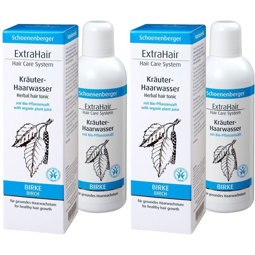 Extrahair Hair Care Sys.Kräuter Haarwasser Schoe. 2x 2x200 ml Tonikum