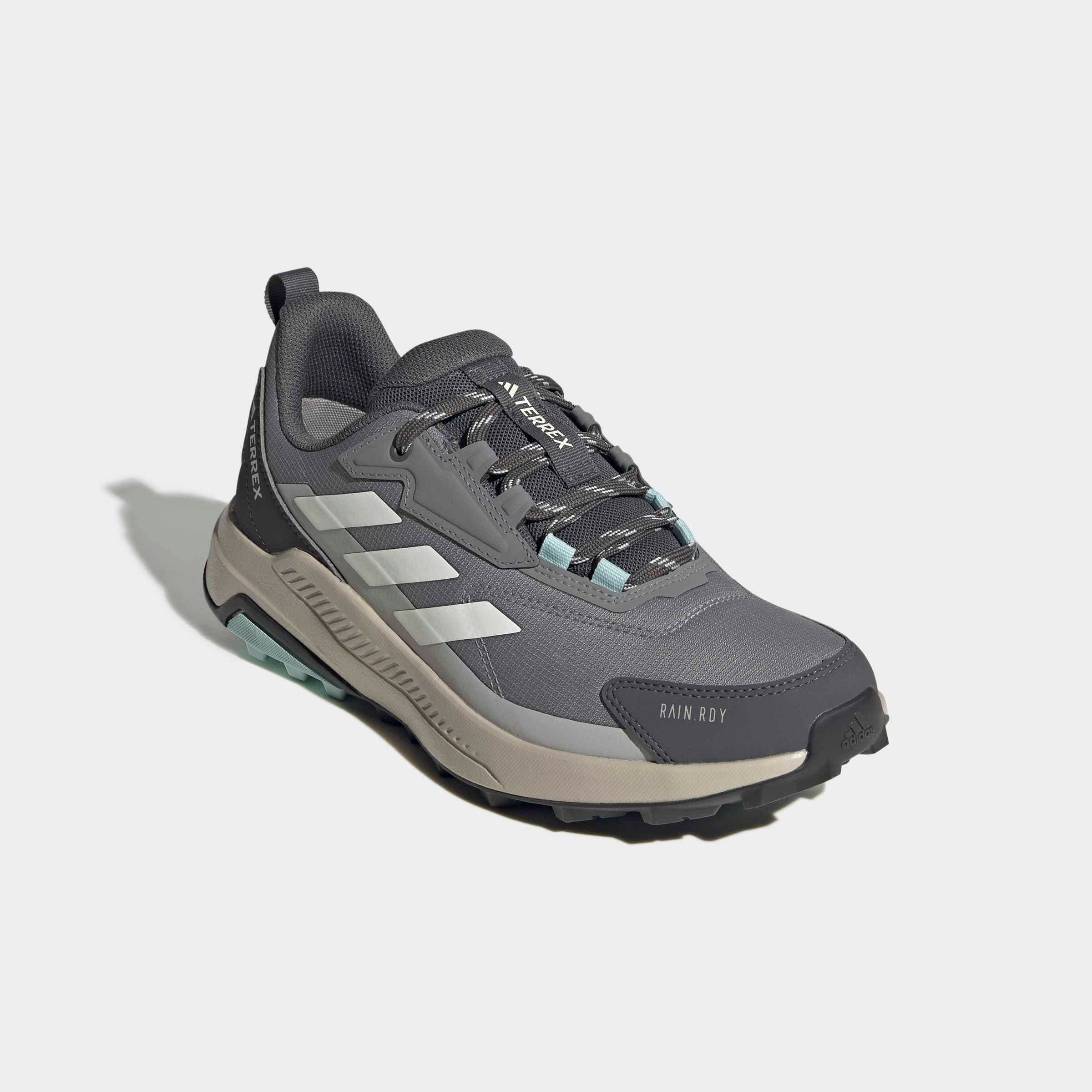Wanderschuh ADIDAS TERREX "TERREX ANYLANDER RAIN.RDY", Damen, Gr. 40,5, grau three, sanftes weiß, grau two, Schuhe Wanderschuh, wasserdicht
