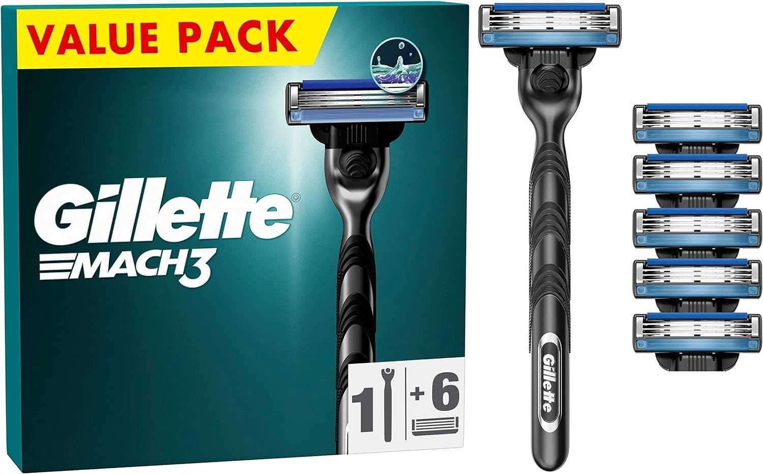 Gillette Mach3, rasoio ad umido per uomo 1 St