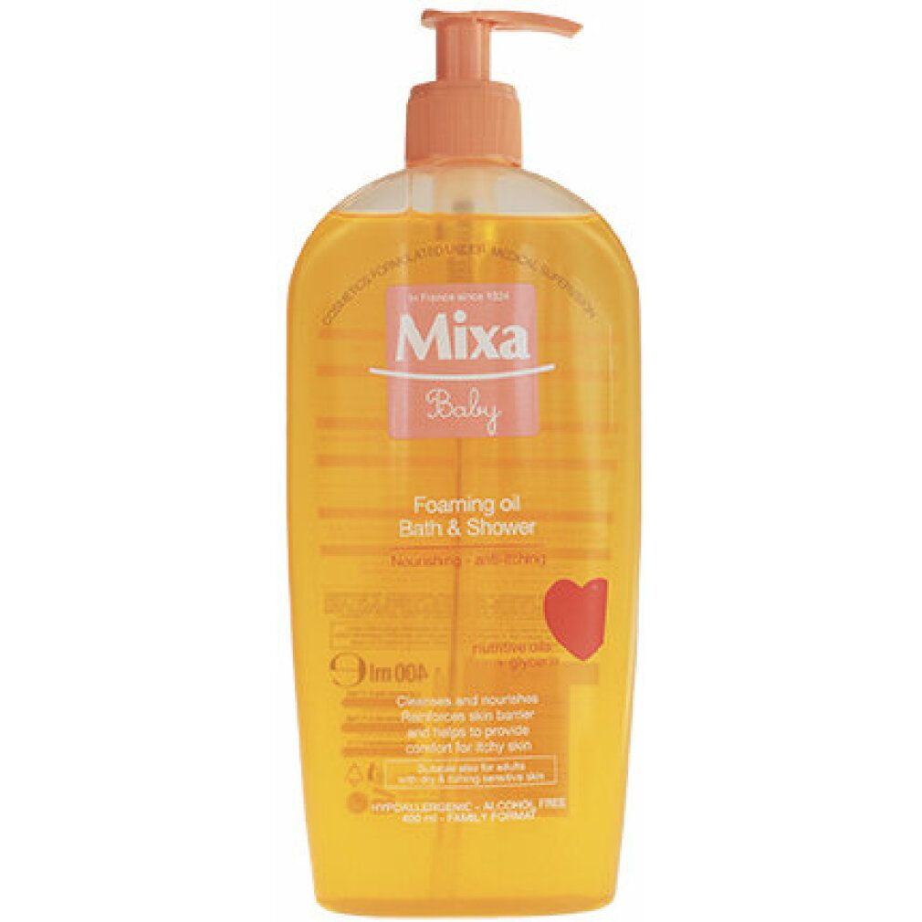 Mixa Baby olio schiumoso per bagno e doccia 0,4 l
