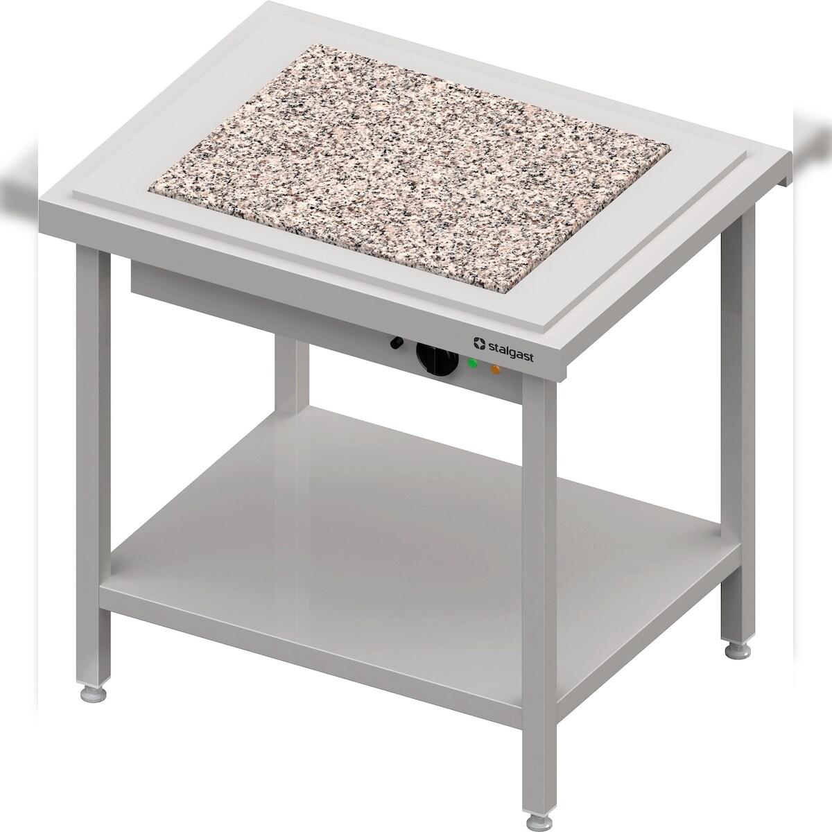 Stalgast Warmausgabe mit einer Wärmeplatte aus Granit 2x GN1/1, 920x750x880, Edelstahlabdeckung Image