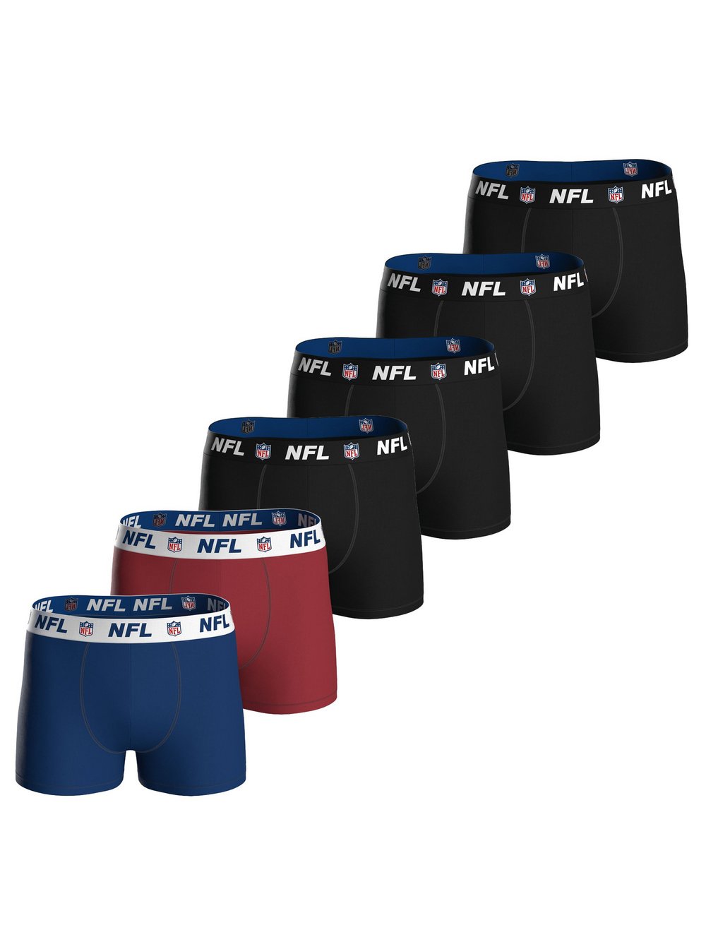 NFL Boxershort 6er Pack Herren mehrfarbig, M Image