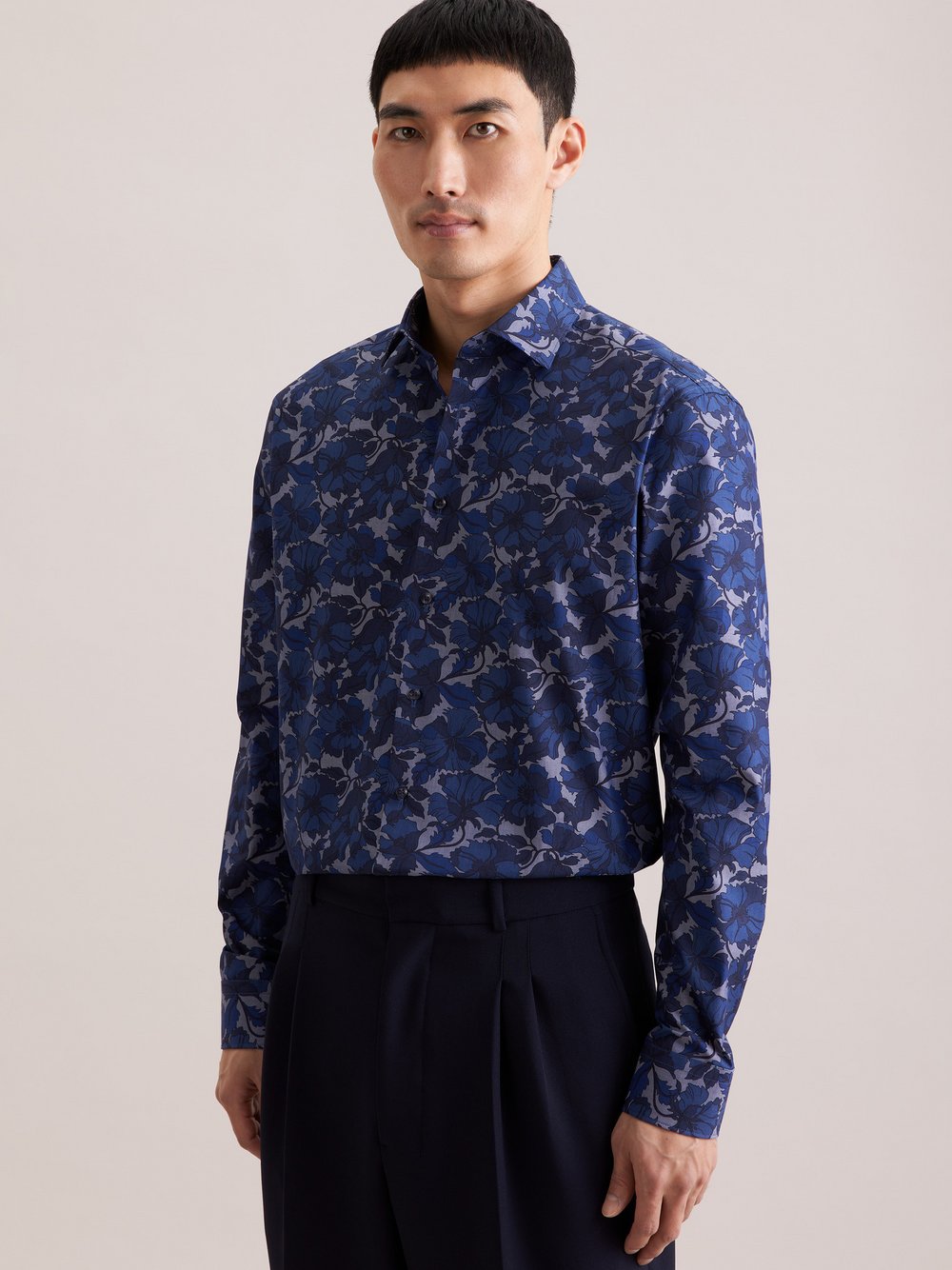 Seidensticker Business Hemd Herren Regular Fit Baumwolle blau, 39 Image