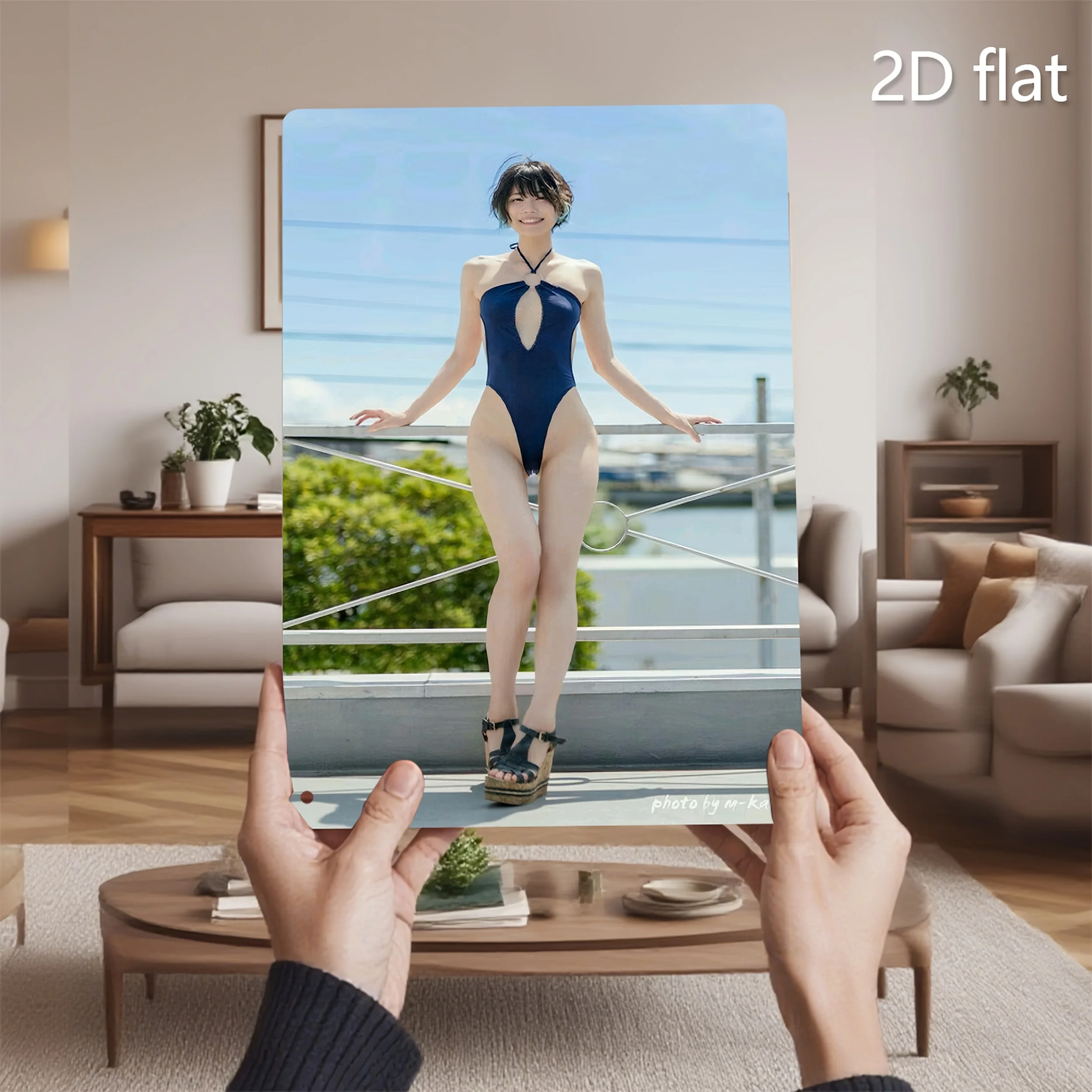 Metal Wall Art Blue Swimsuit 2D Iron Sign 7.87x11.8 Inch, Weatherproof Decor for Pool Bar Garden Home, Indoor Outdoor Wall Decor