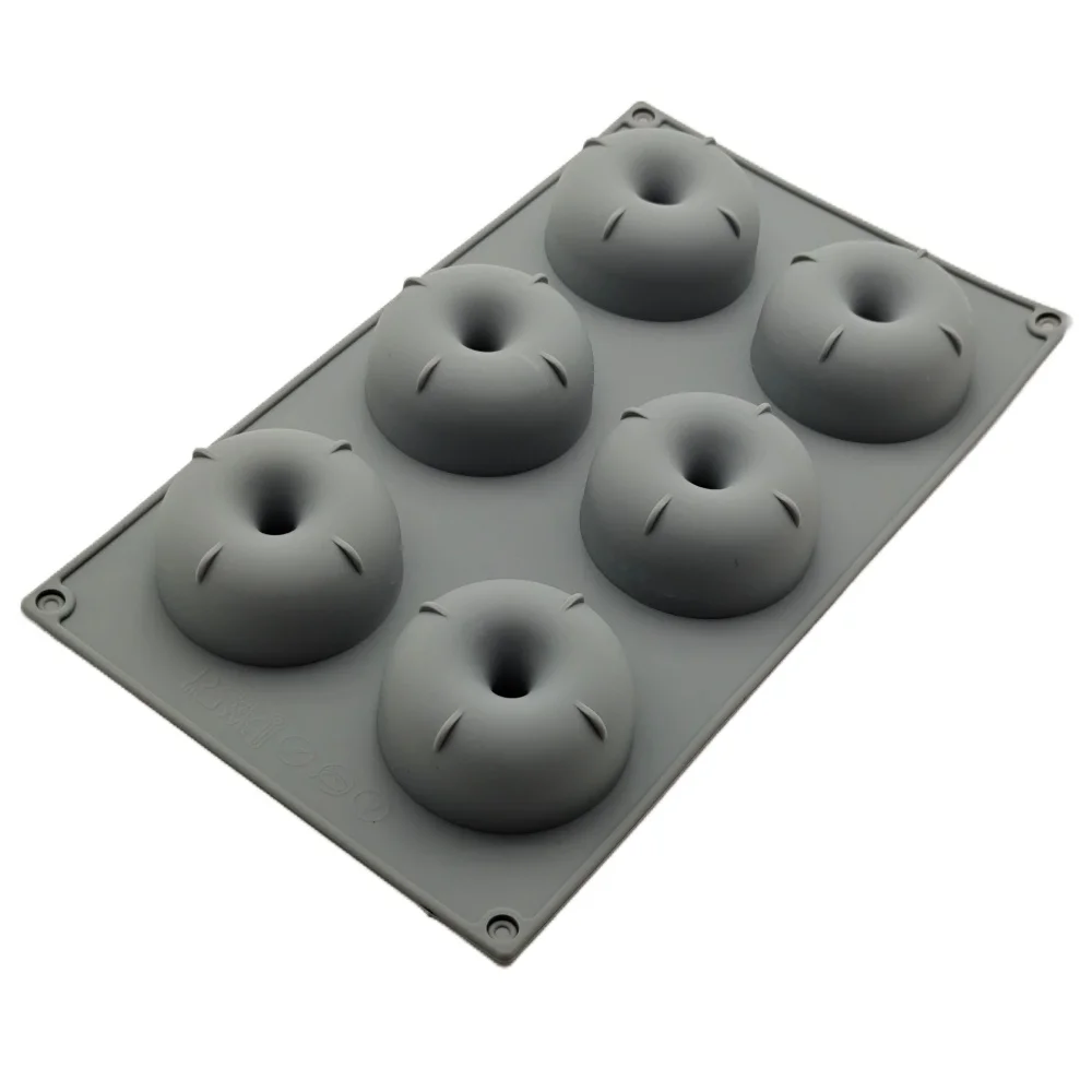 6-8-Loch Runde Donut-Form Silikon-Mousse-Kuchenform Cartoon-Serie Französische Dessertform Gelee-Pudding-Schokoladen-Backwerkzeuge Image