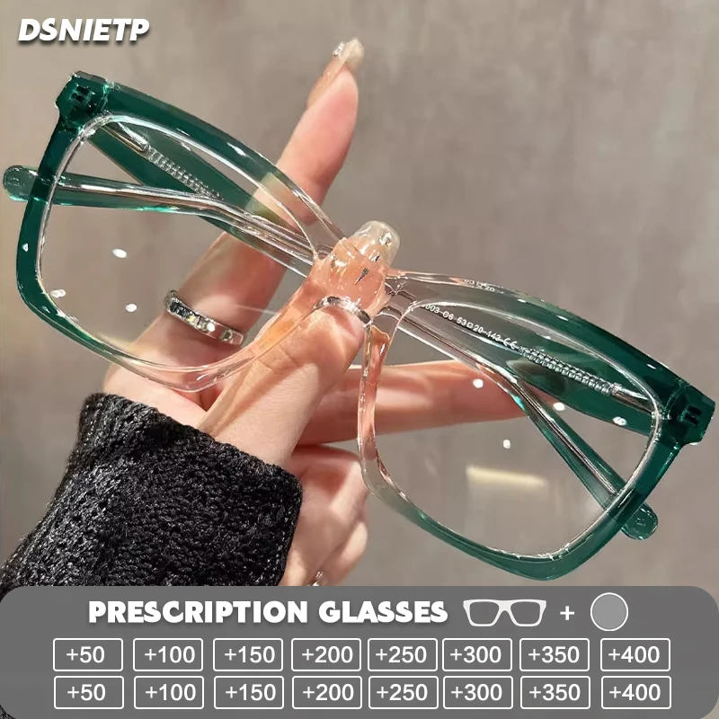 Einfache Lesebrille Frauen Mode Photochrome Anti Blau Licht Rezept Optische Gläser Progressive Anpassbare Brillen Image
