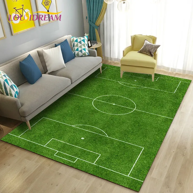3D Fußball Fußball Sport Bereich Teppich, Teppich Teppich für Wohnzimmer Schlafzimmer Sofa Fußmatte Küche Dekoration, kind Spielen Nicht-slip Boden Matte Image